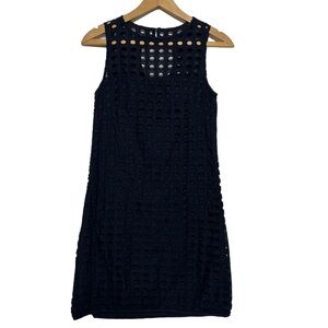 Sail to Sable navy blue eyelet dress with drop waist size 0